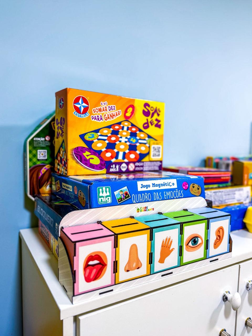 Jogos pedagógicos e sensoriais utilizados na avaliação